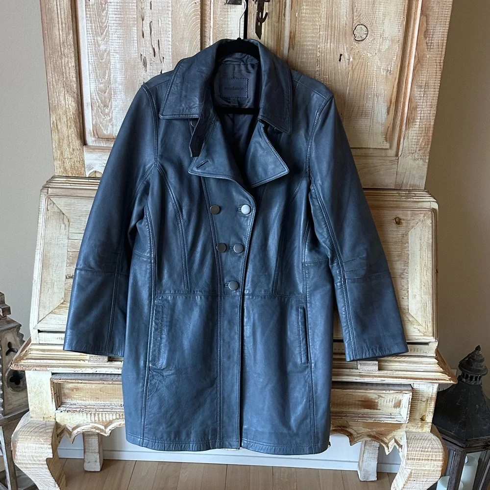 Sundance Gray Leather Jacket - Picture 1 of 4